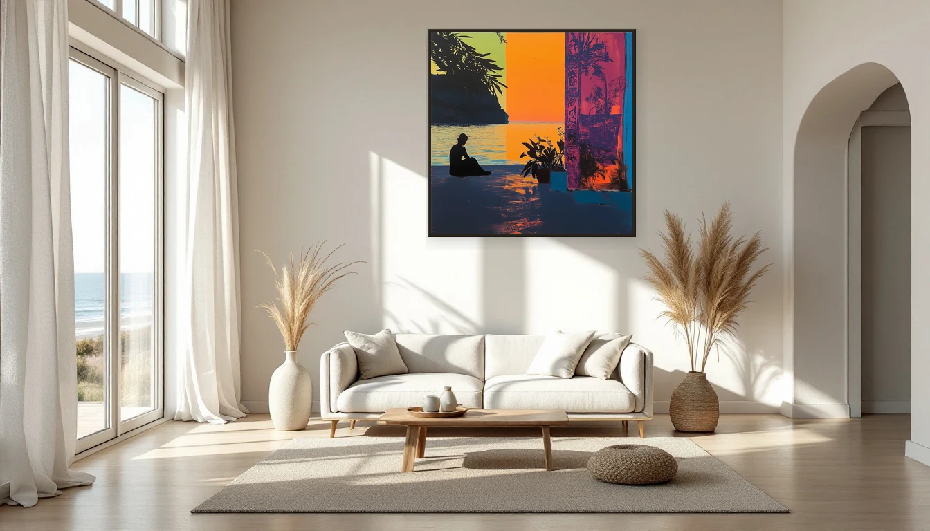 Water aan de Muur: Abstracte Kunst die Rust Brengt