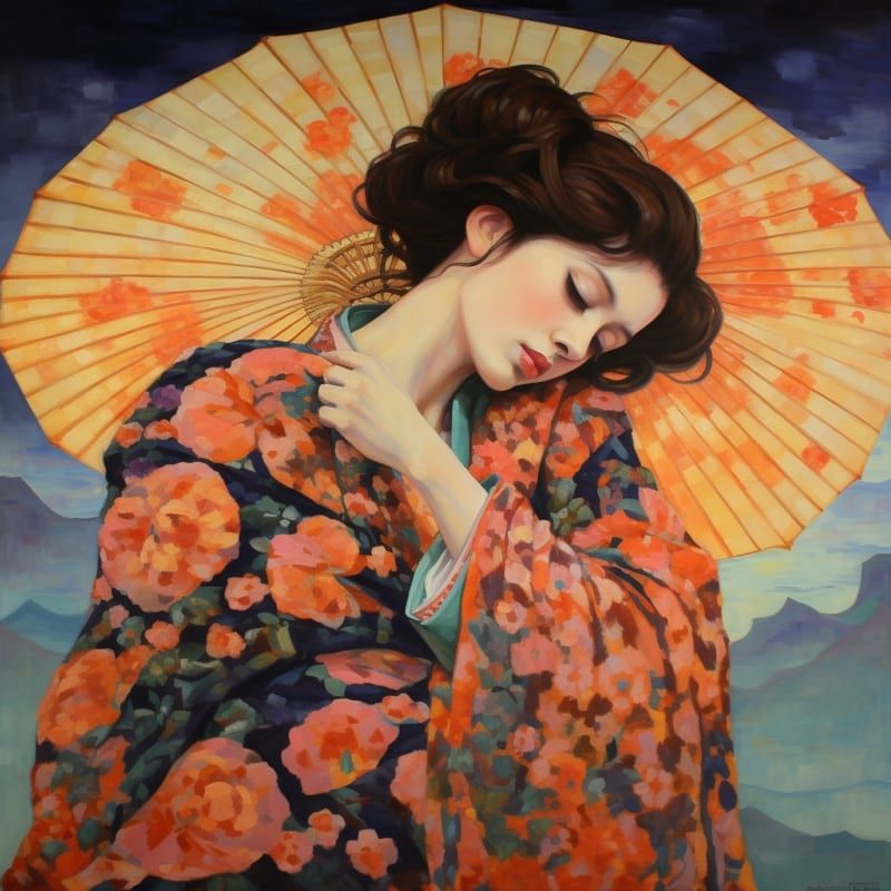 Geisha in Goud